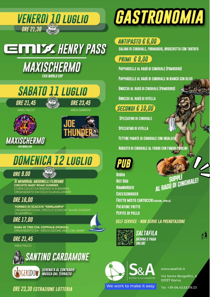 Programma Sagra der Cignale 2026